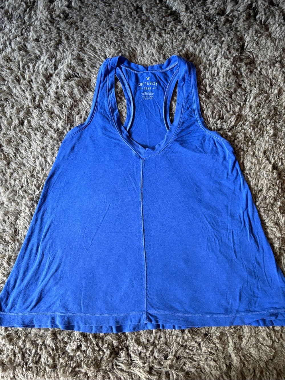 American Eagle Outfitters Blue Racerback Tank Top